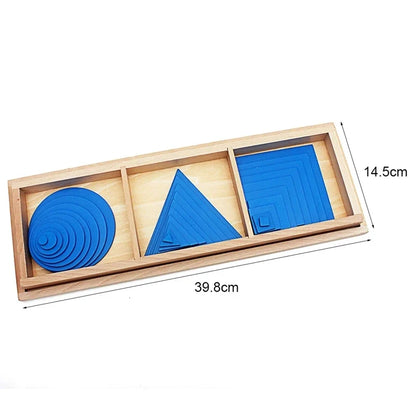 Plateaux Montessori de formes géométriques à superposer