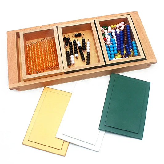 Jeu du serpent de l’addition Montessori avec perles et plateau