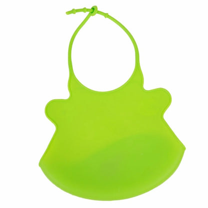 Bavoir Bébé en Silicone Réglable avec Poche Récupératrice