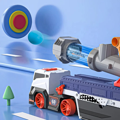 Camion Lanceur de Voitures de Course – Rampe de Lancement & Mini Bolides Inclus