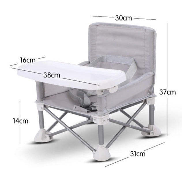 Chaise de Camping Pliante pour Enfants – Tablette Intégrée et Harnais de Sécurité
