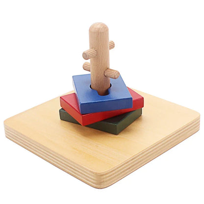 Activités Montessori en bois à enfiler sur tiges et fils