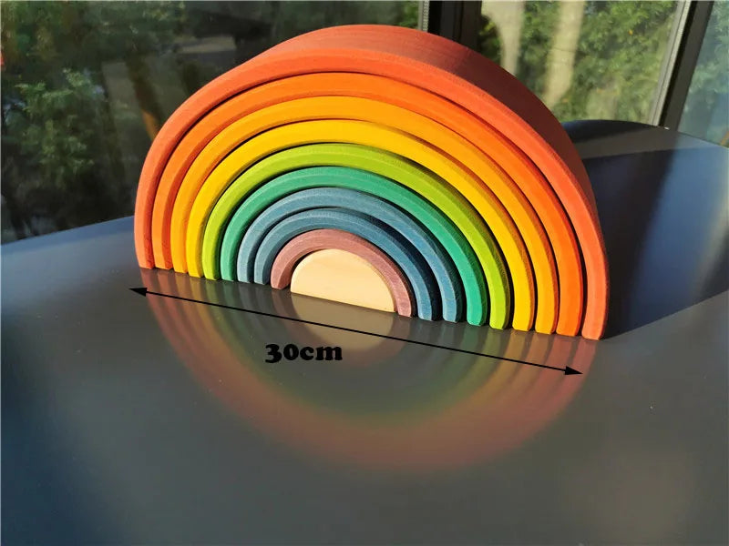 Jouet à Empiler Montessori en Tilleul – Arcs, Bols et Figurines en Bois