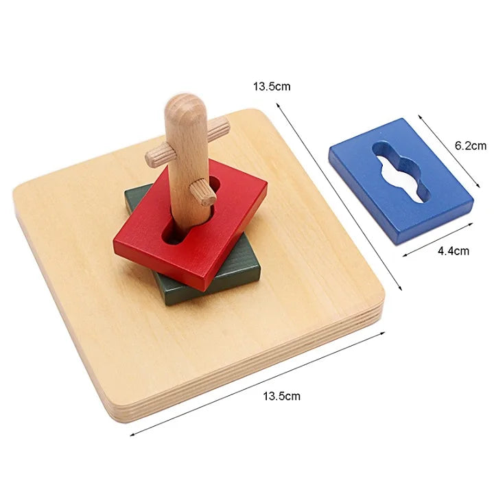 Activités Montessori en bois à enfiler sur tiges et fils