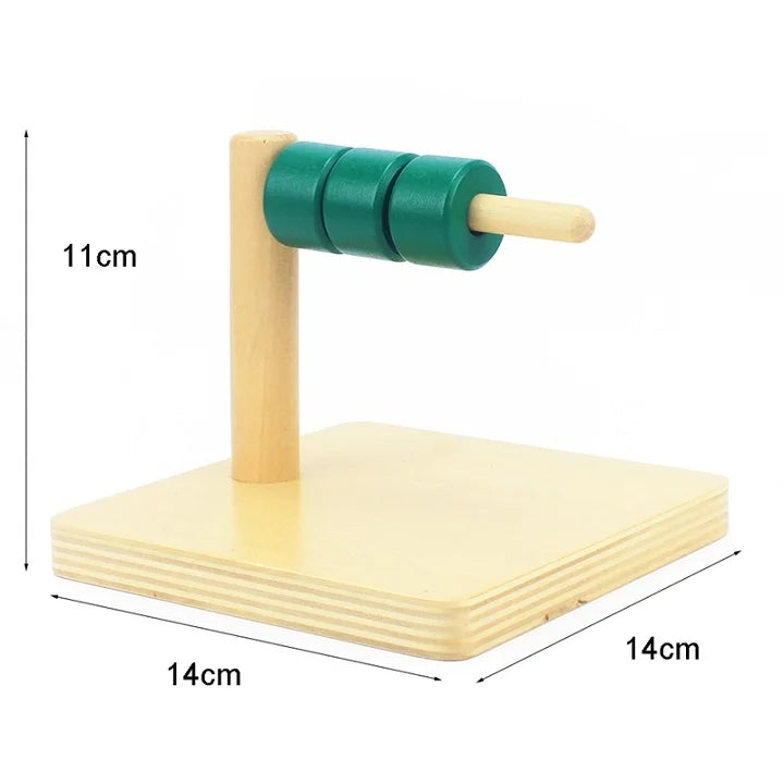 Activités Montessori en bois à enfiler sur tiges et fils