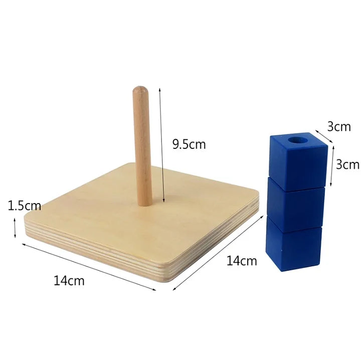 Activités Montessori en bois à enfiler sur tiges et fils