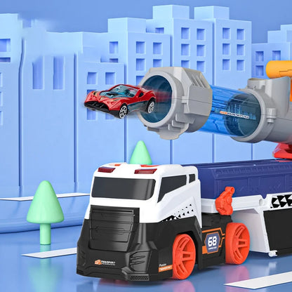 Camion Lanceur de Voitures de Course – Rampe de Lancement & Mini Bolides Inclus