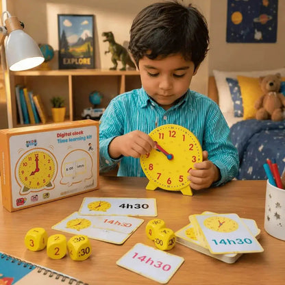 Horloge Montessori Interactive – Double Affichage pour Apprendre l'Heure