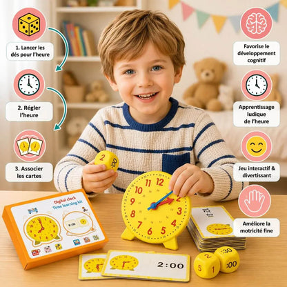 Horloge Montessori Interactive – Double Affichage pour Apprendre l'Heure