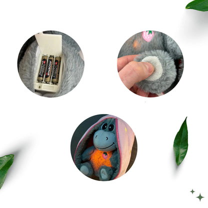 Peluche Âne Respirante – Aide Bébé à S'endormir Paisiblement | Douce & Réconfortante