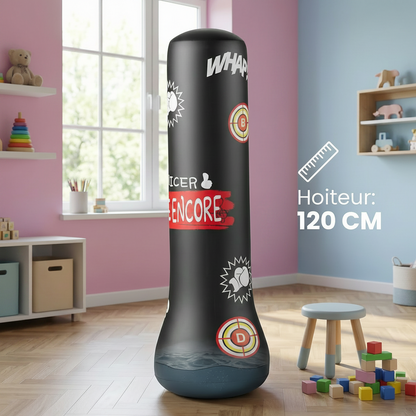 Sac de Frappe Gonflable Enfant – Base à Eau Stable | Boxe & Fitness | Dès 3 ans