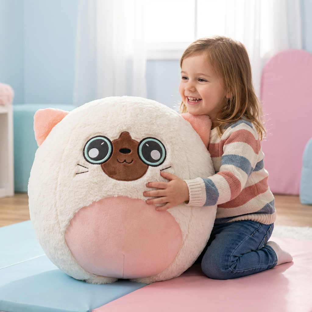 Animal Sauteur Gonflable en Peluche – Capybara, Chat & Requin – Saute, Joue, Câline