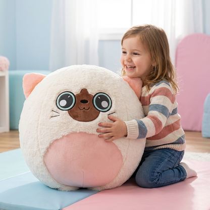 Animal Sauteur Gonflable en Peluche – Capybara, Chat & Requin – Saute, Joue, Câline