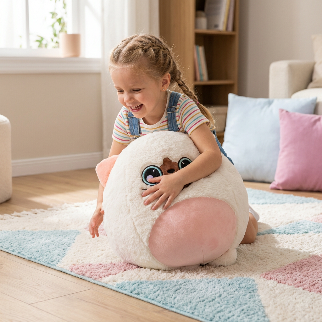 Animal Sauteur Gonflable en Peluche – Capybara, Chat & Requin – Saute, Joue, Câline