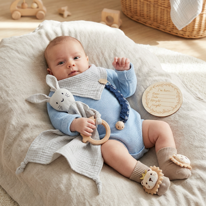 Coffret Cadeau Naissance 6 Pièces – Kit Essentiel Bébé pour Nouveau-Né
