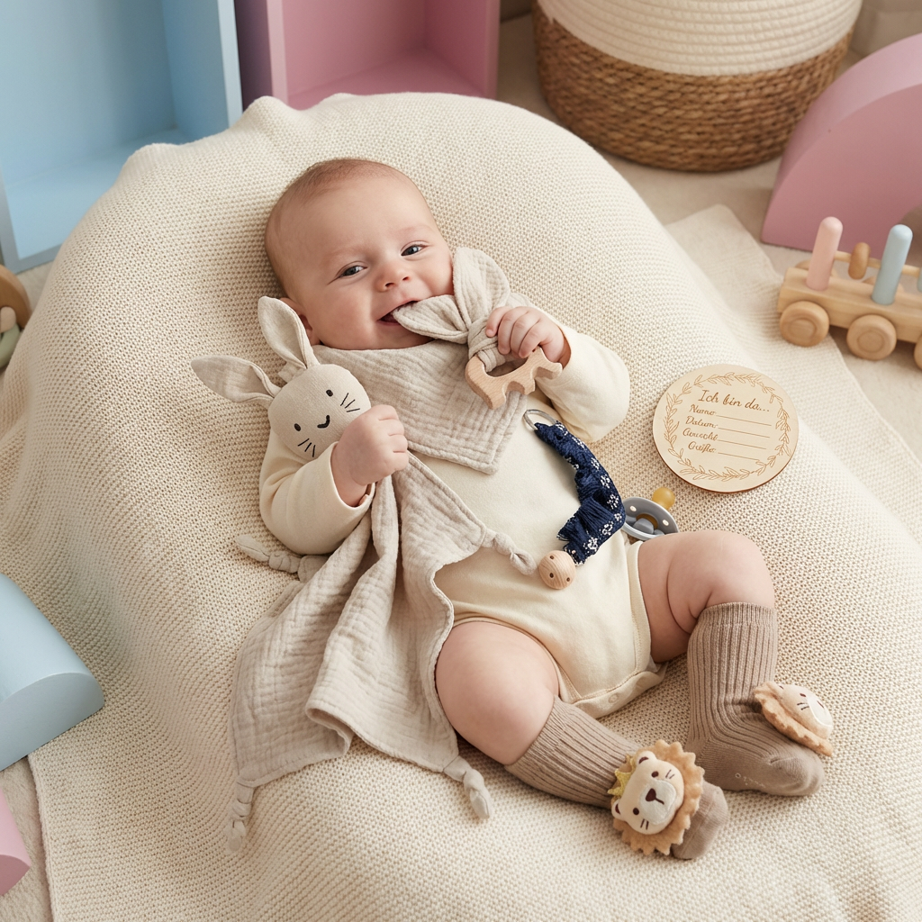 Coffret Cadeau Naissance 6 Pièces – Kit Essentiel Bébé pour Nouveau-Né