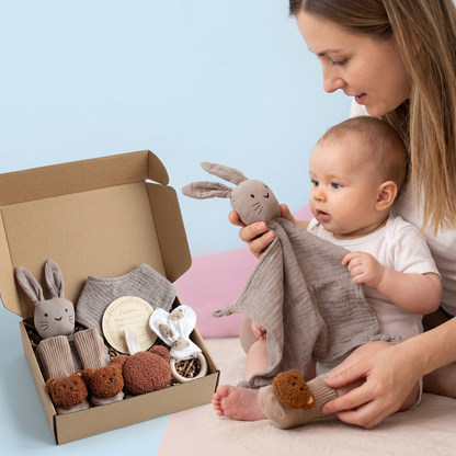 Coffret Cadeau Naissance 6 Pièces – Kit Essentiel Bébé pour Nouveau-Né