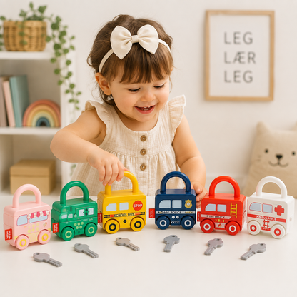 Jouet Montessori Serrures & Clés – Motricité Fine & Chiffres | Dès 3 ans