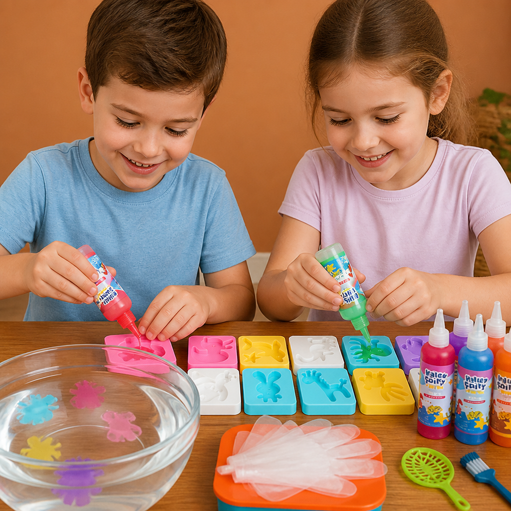 Kit créatif de gelée d’eau avec gels et moules