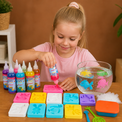 Kit créatif de gelée d’eau avec gels et moules