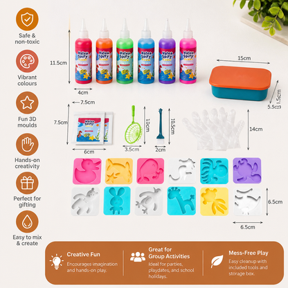 Kit créatif de gelée d’eau avec gels et moules