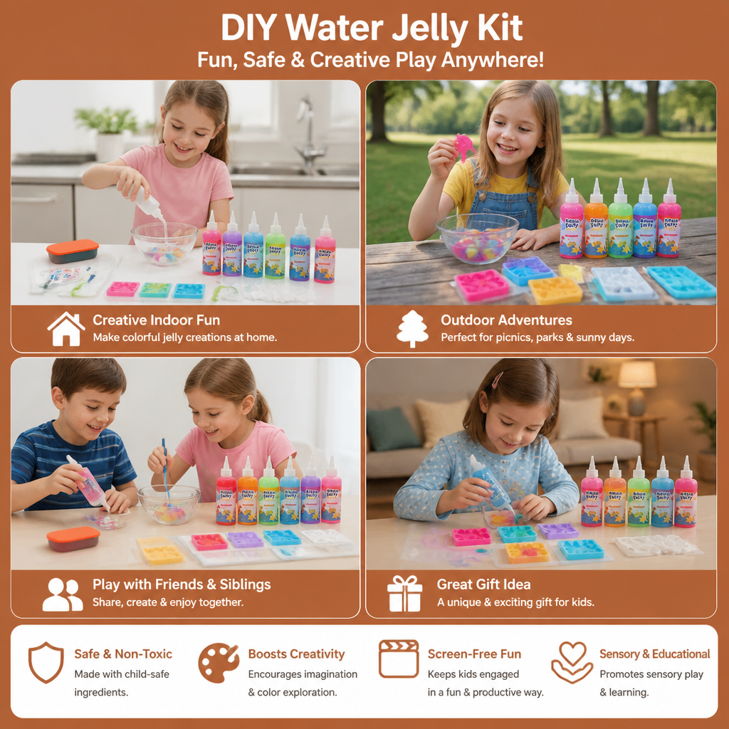 Kit créatif de gelée d’eau avec gels et moules