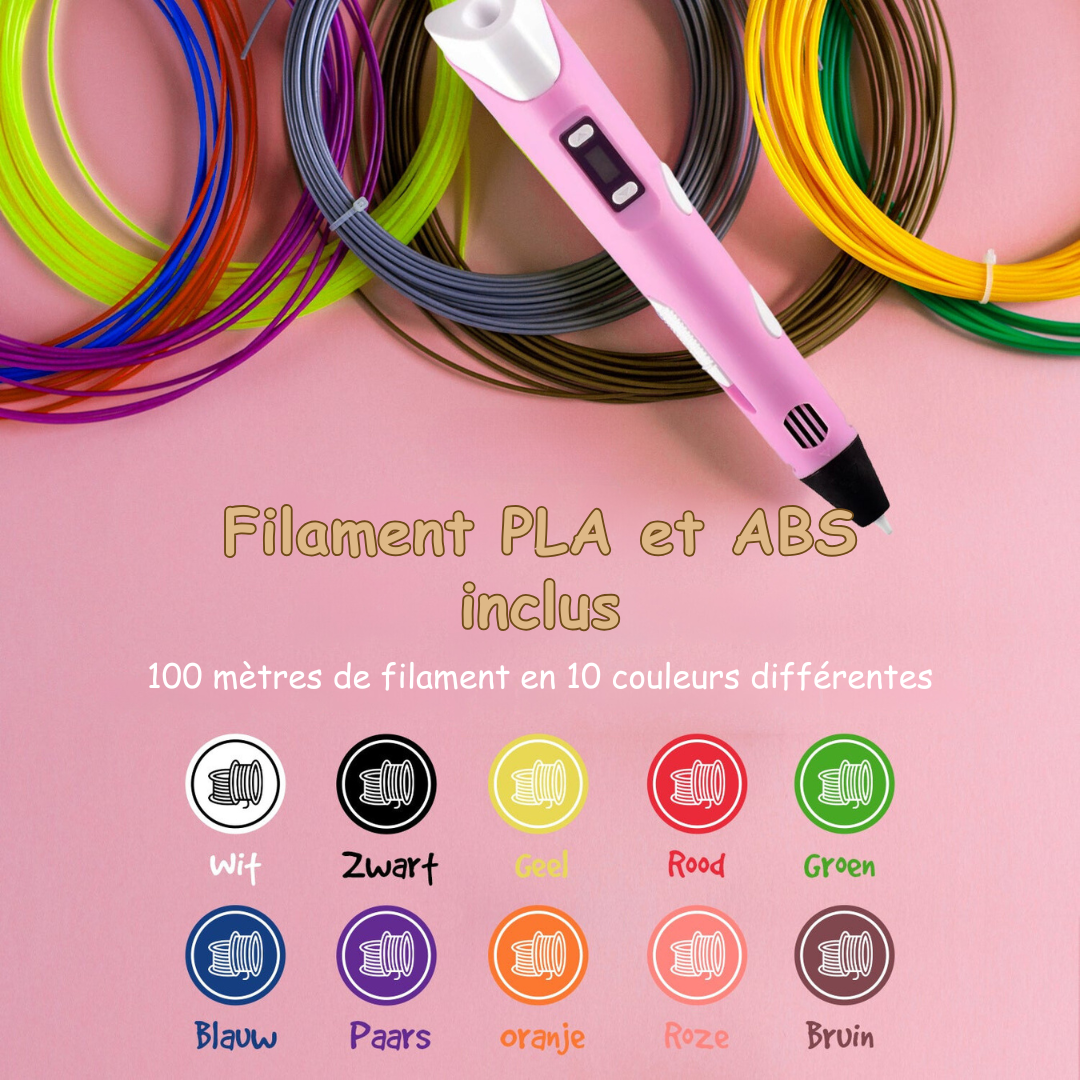 Stylo 3D pour Enfant – Créez Facilement des Œuvres en Relief