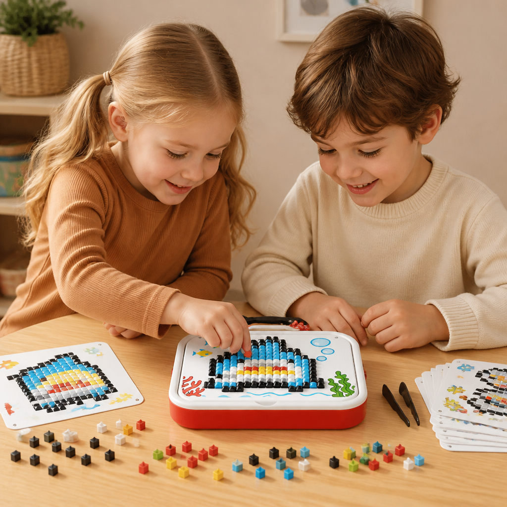 Jeu de Mosaïque Montessori Champignons – Éveil Créatif et Motricité Fine
