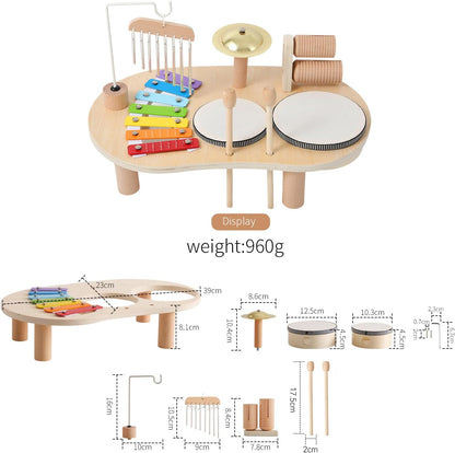 Table d'Activités Musicales Montessori en Bois – Son et Rythme, dès 3 ans