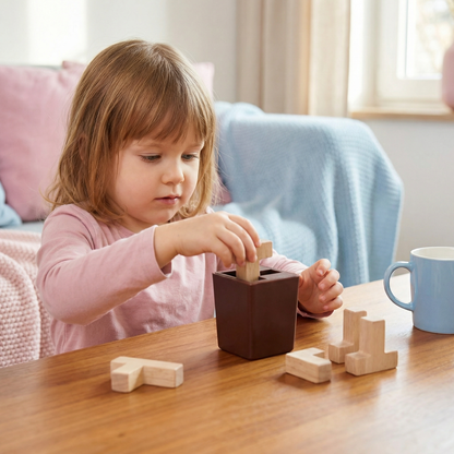 Puzzle Logique 3D en Bois & Jeu de Formes – Jeu Éducatif pour Enfants