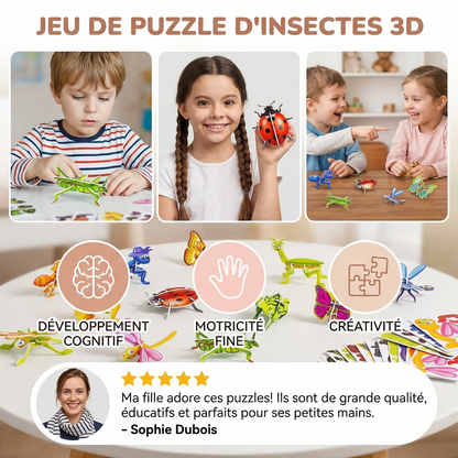 Puzzle 3D Cartoon pour Enfants – Éveil Créatif et Pensée Spatiale