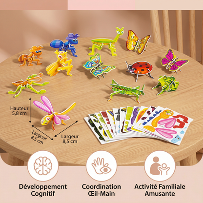 Puzzle 3D Cartoon pour Enfants – Éveil Créatif et Pensée Spatiale