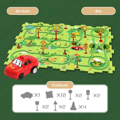 Circuit de Voitures Modulable pour Enfants – Jeu Créatif et Rangement Facile, dès 2 ans