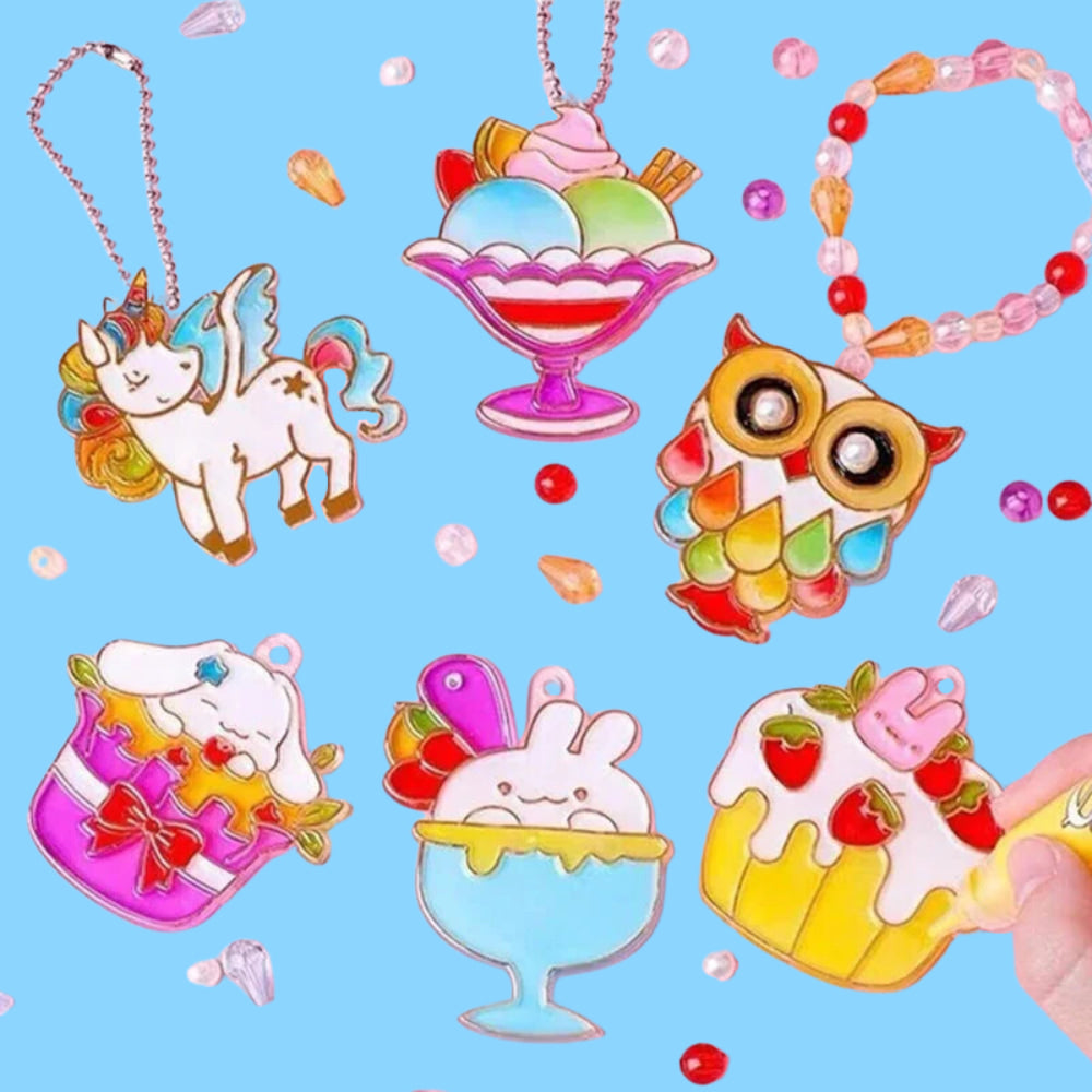 Kit de Bijoux à Créer pour Enfants – Perles et Breloques à Assembler
