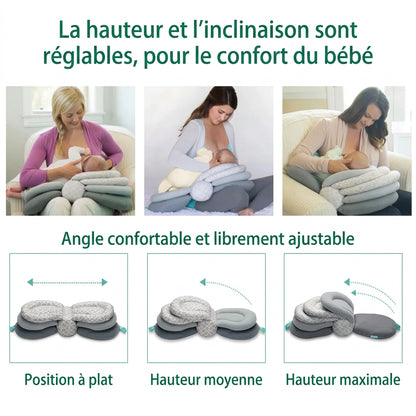 Coussin d’allaitement réglable à plusieurs épaisseurs, 58 cm