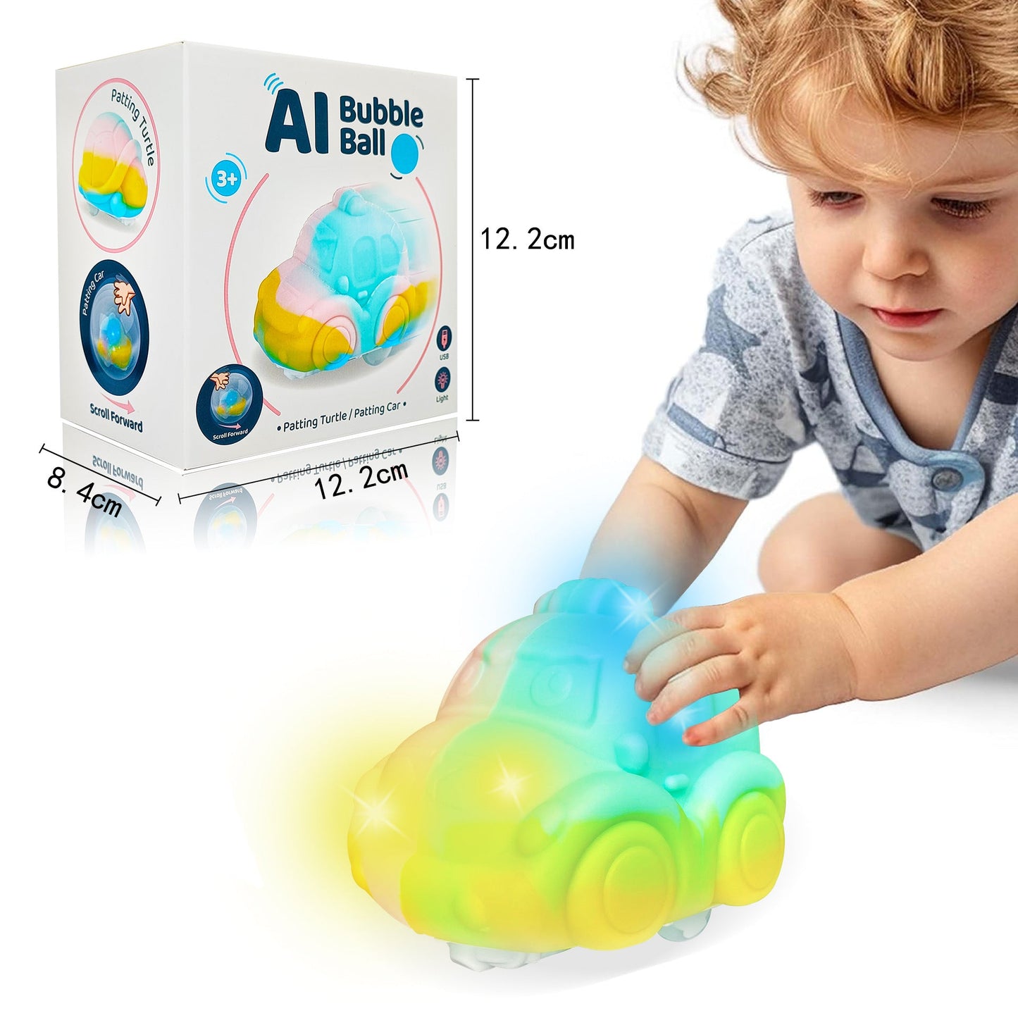 Ballon Sensoriel Interactif pour Enfants – Lumieres, Mouvements Surprises et Éveil Moteur