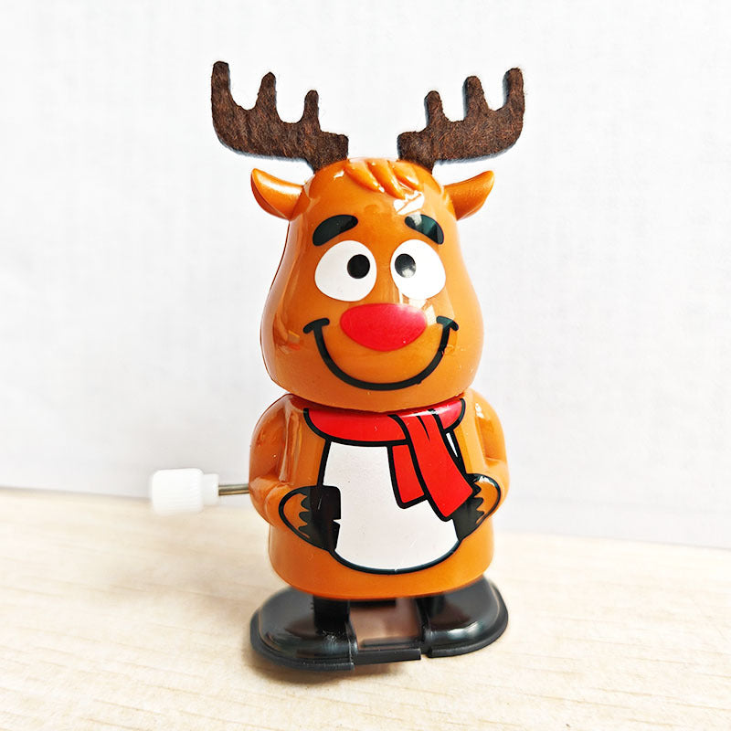 Figurine de Noël à Remonter – Père Noël, Bonhomme de Neige & Renne qui Dansent