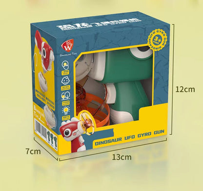 Toupie dinosaure et frisbee 2-en-1 – Jouet de lancer d'extérieur pour enfants