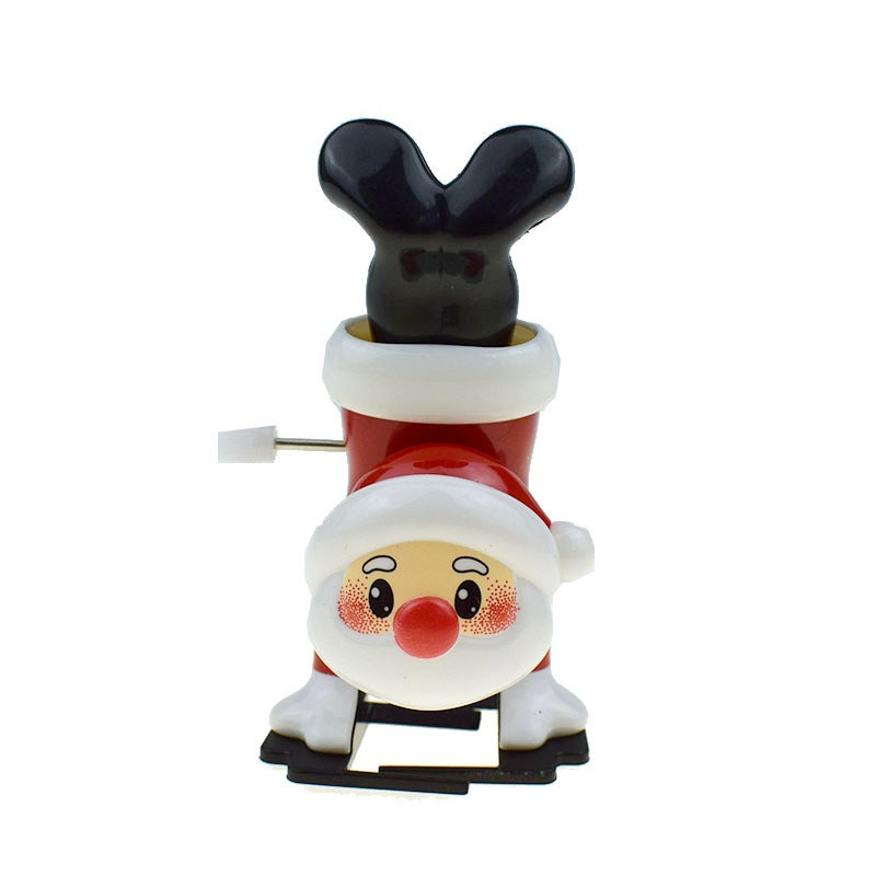 Figurine de Noël à Remonter – Père Noël, Bonhomme de Neige & Renne qui Dansent