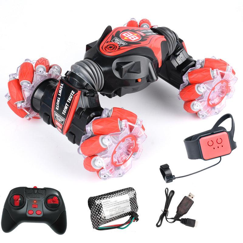 Voiture de cascade 2-en-1 télécommandée – Jouet RC avec télécommande pour enfants