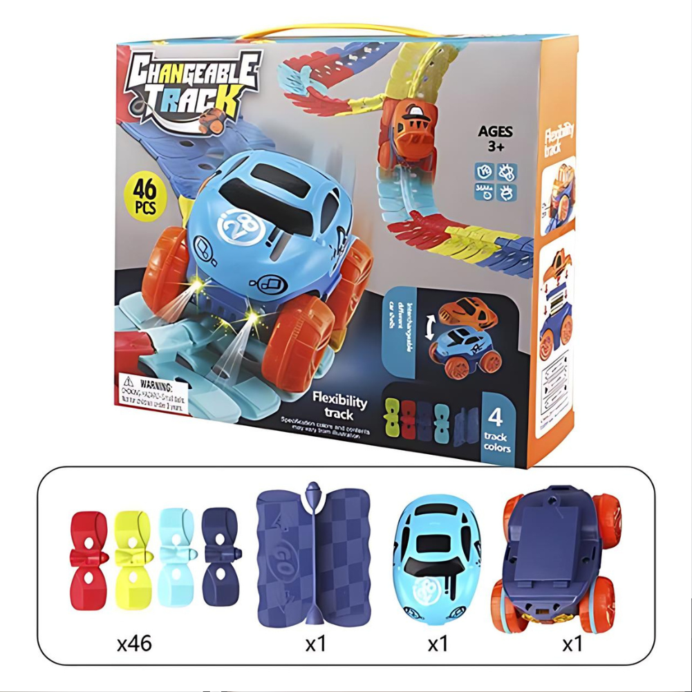 Circuit de Voitures Magnétique pour Enfants – Piste de Jeu Créative et Modulable
