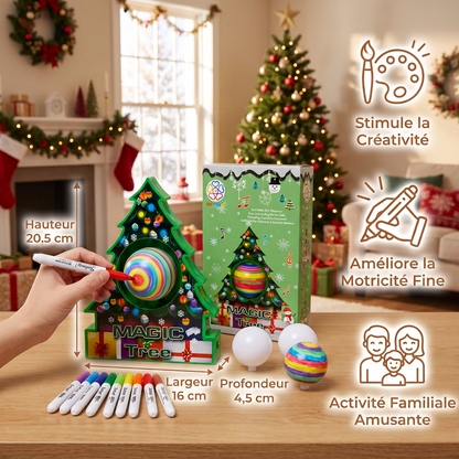 Kit de décoration de boules de Noël avec support sapin rotatif