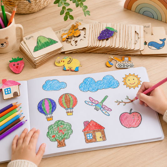 Pochoirs de Dessin Montessori – 20 Modèles Créatifs | Activité Artistique Dès 3 ans