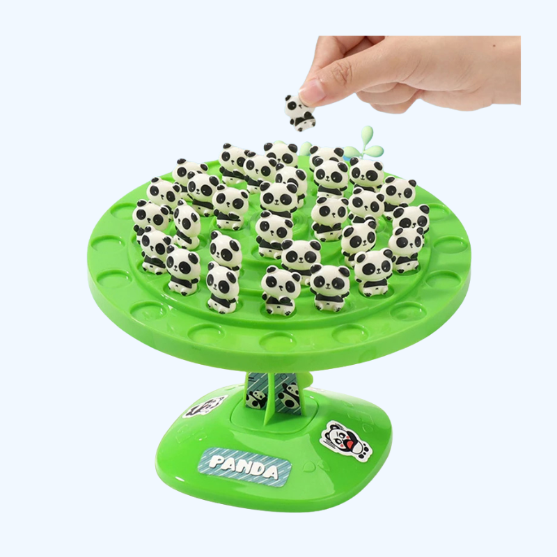 Jeu d'Équilibre Panda pour Enfants – Puzzle de Table Collaboratif à Deux Joueurs