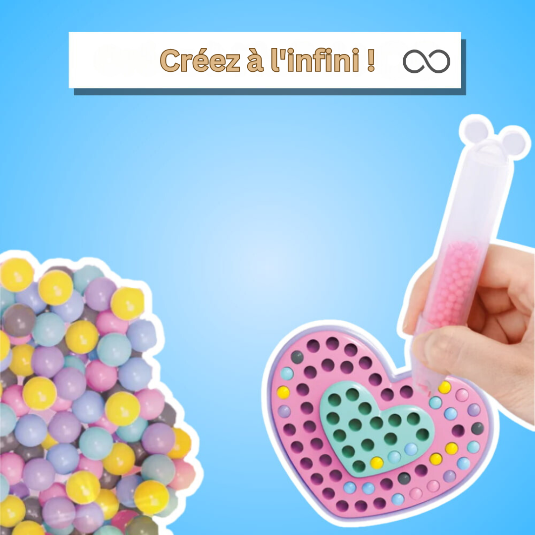Kit de Perles Réutilisables pour Enfants – Loisir Créatif et Motricité Fine, dès 5 ans