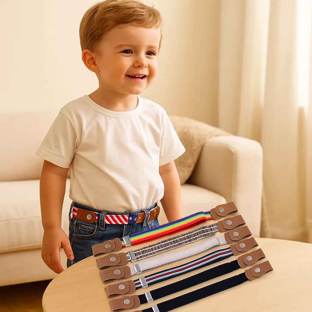 Ceinture Élastique pour Enfants – Sans Boucle, Confortable Toute la Journée, 16 Motifs