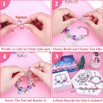 Kit Créatif de Bracelets pour Enfants – Set DIY Perles, Bijoux & Loisirs Créatifs