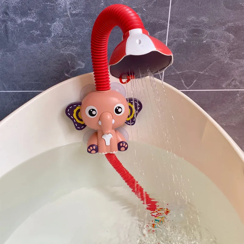 Éléphant de Bain Arroseur pour Bébé – Douche Rotative 360° avec Ventouses