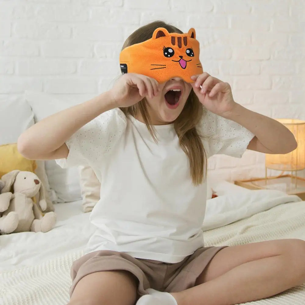 Casque Bluetooth + Masque de Sommeil 2-en-1 pour Enfants – Doux, Sans Fil, Idéal Voyage