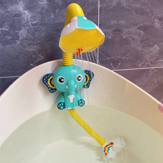Éléphant de Bain Arroseur pour Bébé – Douche Rotative 360° avec Ventouses